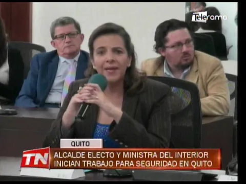 Alcalde electo y ministra del interior inician trabajo para seguridad en Quito