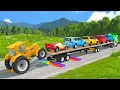 Download Lagu Flatbed Truck Mcqueen | Transportation with Truck - Pothole vs Car #5 - BeamNG.Drive