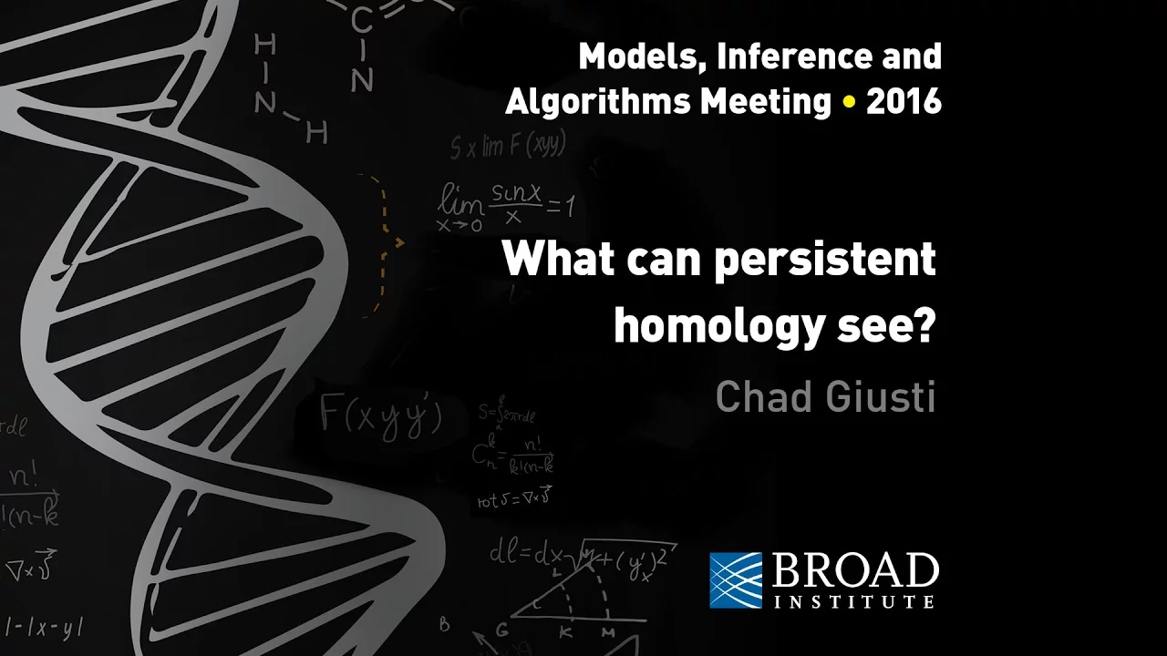 MIA: Chad Giusti, What can persistent homology see?; Ann Sizemore, Topological data analysis