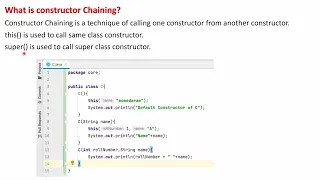 What is Constructor Chaining in java