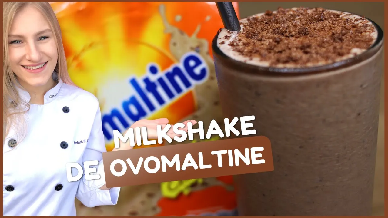 ... de Ovomaltine • Reserve um pouco para decorar no topo do Milk Shake • Calda de sorvete no sabor . 