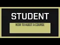 How to audit a course