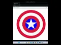 Draw captain America shield using turtle