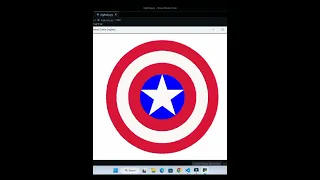 Draw captain America shield using turtle