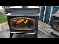 Lopi Liberty wood stove test fire