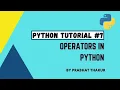 Operators In Python - In Hindi