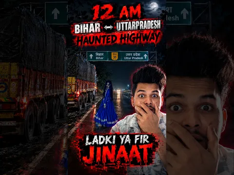 Bihar To Uttarpradesh Haunted Highway ☠️ लड़की या जिन्नात 😱#shorts #horror
