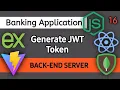 Full stack application generating JWT token express mongodb react