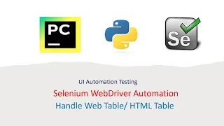 Python With Selenium Part 24 How to Handle Web Table HTML Table using Selenium Python