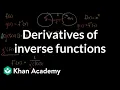 Derivatives of inverse functions Advanced derivatives AP Calculus AB Khan Academy
