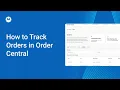 How to track orders in Order Central