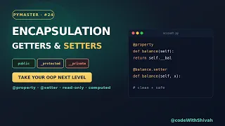 Python Encapsulation Getters Setters OOP