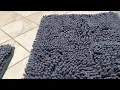 Review of Grey Bathroom Rugs and mats Sets 3 Piece Bath mats for Bathroom Thick Chenille