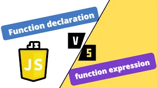 JavaScript course Function declaration Vs function expression difference