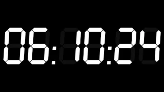 12h Hour Clock Digital Work Day 06-18 White 16 9 4K