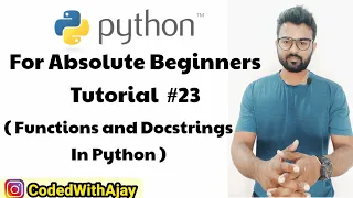 Functions And Docstrings Python Tutorials For Absolute Beginners In Hindi