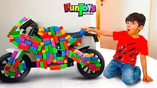 jason plays with toy blocks
