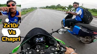 Zx10r vs Chapri || Petrol Pump Pe Kiya Tamasa😡