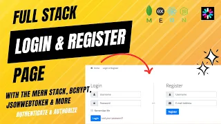 Build a Fullstack Login Register Page with MERN react js mongo express bcrypt jwt more