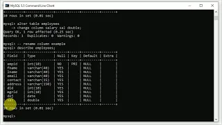 Introduction to SQL Fundamentals MySQL Alter Table Command Part 4