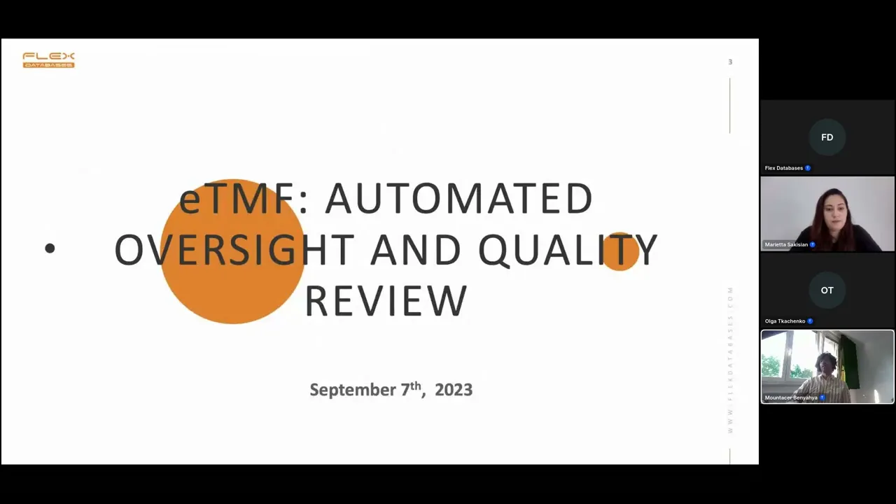 Webinar: eTMF – automated oversight and quality review
