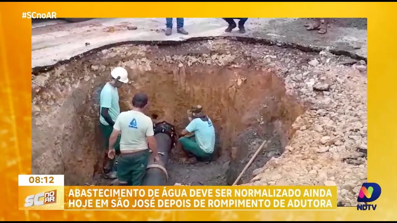 Abastecimento de água deve ser normalizado em São José depois de rompimento de adutora