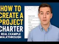 How to Create a Project Charter Real Example Step-by-Step