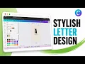 How to Design Letter Poster in Canva Alphabet Gallery Piece