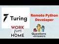 Turing Exam Answers Remote Python Developer Coding Python Work From Home
