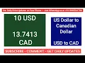 1 USD TO CAD us dollar to canadian dollar Current Price with Less transfer fees today 25 June 2025