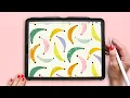 New Class Half-Drop Repeat Patterns in Procreate