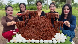Amazing cooking spicy Noodle with eggs recipe | Amazing video