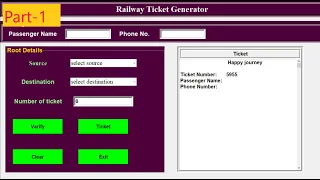 Free Ticket Software for Traveling How to generate receipt by using tkinter PART-1