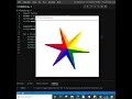 Draw colorful Start Spiral Using Python Turtle Graphic