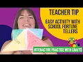 ESL School fortune teller teaching activity and tips
