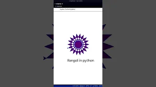 Python Programming How to draw Rangoli designs in python