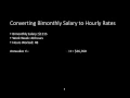Converting Salary to Hourly Rates