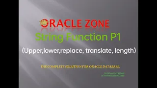 String Function in SQL Part 1 Upper Lower Length Replace Translate Oracle Database for Beginner