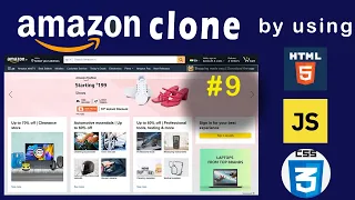 Create Amazon Clone Using HTML CSS and JavaScript Fronted Project For Beginners part 9
