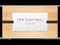 Accessing LWW Health Library