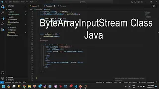 Java ByteArrayInputStream Class program to Read data using bytearrayinputstream class