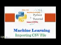 How to import CSV File in python and does stat model - in Tamil