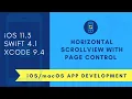 iOS Beginner Horizontal ScrollView with page control Swift 4 XCode 9