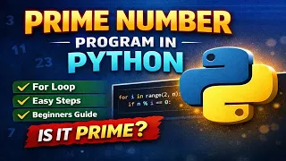 Check Prime Number Using For Loop in Python Beginner Friendly Program