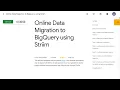 Online Data Migration to BigQuery using Striim GSP828