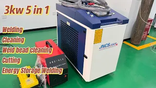 3kw 5 in 1 Handheld Fiber Laser Welding Cleaning Cutting Machine Steel Welding Rust Cleaning
