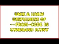 Unix Linux Usefulness of -from-code in command iconv