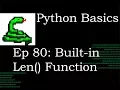 Python Basics Len Function