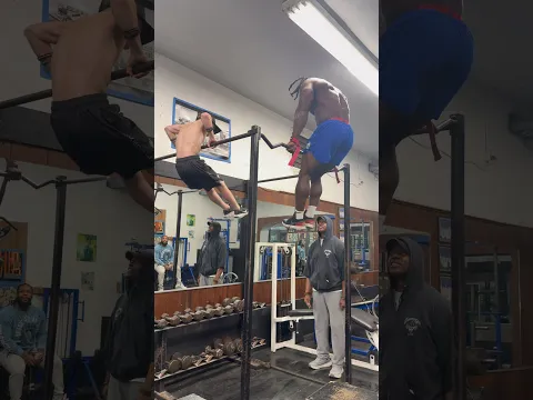 ⁠@N@NDO_CHAMP50 POUND DO MUSCLE UP WIT @Zac@Zach_n_cheese08THE WORLD MOST DANGEROUS GYM DIAMOND GYM