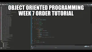 Object oriented programming week 7 Order tutorial